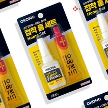 철공자 오공 강력접착제 본드 홈세트 금속 플라스틱 나무 철 쇠 세라믹 가죽 고무, 포장형 4EA + 캔디
