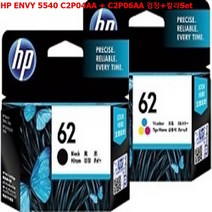 A0D19 HP ENVY 5540 C2P04AA + C2P06AA 검정+칼라Set, 1
