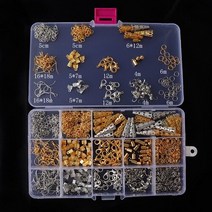 비즈공예 원석 2가지 기본 액세서리 세트 실버 모조 골드화이트 k 골드 주얼리, 02 White k and gold