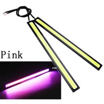 rgbled 스트립 led스트립라이트유니버설 주간 주행등 17cm COB DRL LED 스트립 조명 외부 자동차 스타일, 한개옵션1, 06 분홍색