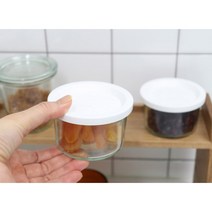 독일 웩 빈티지 내열유리 쨈용기 200ml (화이트 PE뚜껑 포함)