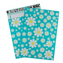 택배 비닐 종이 상자 박스 팩 10PCS 10x13 quot25x33cm 크리스마스 폴 리 메일러 포장 봉투 셀프 인감 가방 의류, [18] Blue Daisy