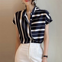 스트릿살롱 헨리넥 정장 블라우스