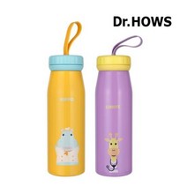 닥터하우스 ZOO 보온 보냉병 텀블러 450ml 2종 택1 하마/기린, 상세설명 참조, 하마