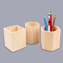원목 연필꽂이 우드 펜홀더 나무 연필 볼펜 꽂이 만들기 DIY, 사각형