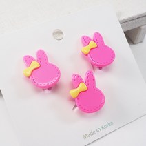 아동 여아 사이즈조절 토끼리본 귀찌 반지 세트 묶음