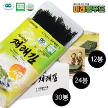 [미래웰푸드] 아세아 도시락김 재래김 선물 박스 9절36매15g-12입 24입 30입, 12입