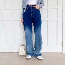 [다잇템] 여자 워싱 하프 그런지 톤인톤 넓은 청바지