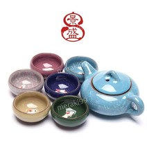 중국 전통 다기세트 다도세트 보이차 찻잔, 7개, C