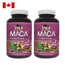 (2팩 할인세트) 잉카마카 여성용 레드마카 800mg 90정 식물성캡슐 붉은토끼풀꽃 함유 여성갱년기 건강 IM18