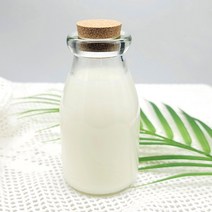 유리병 코르크 우유병 180 다양한 수제청병 유리공병, 1개, 180ml