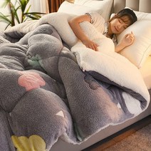 QINGHAIZHEN 겨울용 가벼운 양털극세사 이블 _q30, q30-01