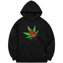 루블랑 LB 핫스터프 아트워크 ver.2 오버핏 후드티셔츠 블랙