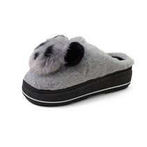 디폴 여성 사무실 실내 슬리퍼 통굽 팬더 캐릭터 털슬리퍼 5cm