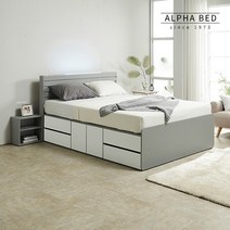 어셈블 LED 멀티 수납 슈퍼싱글 침대+천연라텍스매트리스(배송비 별도), 월넛/D타입/커버A