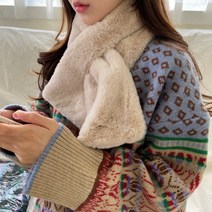 데일리핀 밍크 퍼 토끼털 목도리