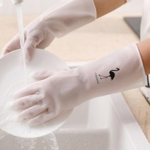 가정용 신혼살림 설거지 반투명고무장갑 청소업체 행사선물 김장용 자취생, 1개