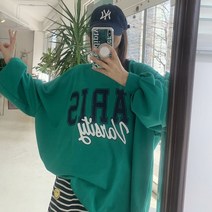 애플망고옷장 빅사이즈 패리 오버핏 여성 롱박스티셔츠 맨투맨 긴팔 간절기