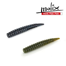 몰릭스 스틱 플렉스 웜 2.75인치 배스 루어 용품 낚시 미끼 소프트베이트, 177 블랙블루