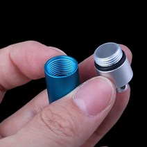 알루미늄 박스휴대용 알 약 상자 병 홀더 하이킹 캠핑 방수 알루미늄 컨테이너 키 체인 야외 도구 액세서리, 한개옵션0