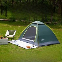 캠핑텐트 사계절텐트 접이식텐트 감성텐트, 밀리터리 그린 싱글