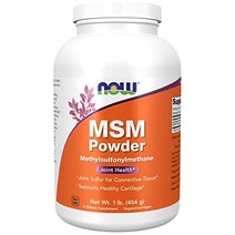 NOW Supplements MSM (Methylsulfonylmethane) Powder Supports Healthy Cartilage* Joint Health* 1-P, 1, 기타