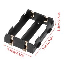 26650 배터리 홀더 SMD 배터리 상자 2 슬롯 26650 배터리 4pin, 검은 색