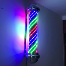 LED 미용실 싸인볼 이발소 헤어샵 사인볼 바버샵 조명, 외부페이스트LED1m3실버헤드커버