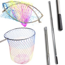 바다 민물 낚시 해루질 뜰채 중층 붕어 뜰채망 뜰채대 계류 접이식 뜰채, 3단 스텐뜰채대 2.1m