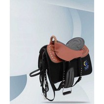 조랑말 가죽 안장 승마 안장패드 말안장, 임펄스 모델 레드 빅 말가죽 안장+라인풀세트