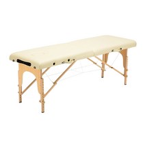 접이식 미용베드 마사지침대 고급원목 폭 70cm 아이보리 브라운 블랙 3컬러 경락 스포츠 반영구, 원목 높이조절형 아이보리
