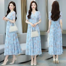 에이탑 온스타일러 베리테 진주단추 쉬폰 원피스