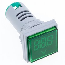 스퀘어 LED 디지털 전압계 및 전류계 전압 게이지 전류 측정기 AC 60-500V 0-100A D18 dropship, 10 Green Voltage Meters