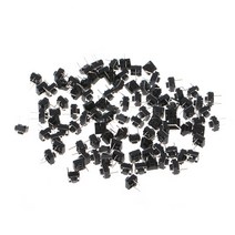 100 PCS 6x6x5mm 2 핀 마이크로 모멘트 푸시 버튼 촉각 스위치, 검은색
