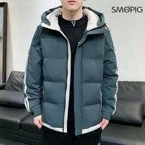 SMOPIG 남성 솜옷 남자 오리털 패딩