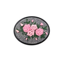 (당일출고)MF229 NEW 오닉스 가로타원 브로치大 / 자수목걸이/ 자수브로치/프랑스자수DIY