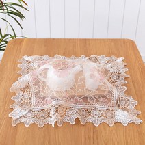 커버 티 세트 커버 타월 작은 티 테이블 패브릭 먼지 헝겊 커버 천 유럽 스퀘어 타월 작은 티 트레이 먼지 타월, 60*60cm 사각형 * 1 개, 화 얀 파우더