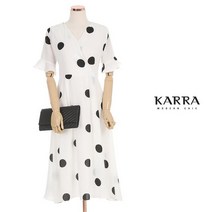 카라 KARRA 77까지 도트프릴플레어원피스 KB1MOP064G