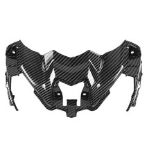 오토바이 상단 하단 전면 헤드 라이트 커버 주입 헤드 램프 페어링 부리 카울 kawasaki z 액세서리, 탄소 섬유 낮은