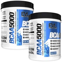 EVLUTIONNUTRITION BCAA 5000 블루 라즈 맛, 720g, 2개