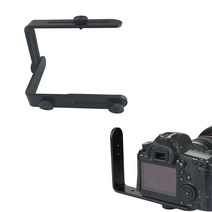MDO5507 알미늄 더블 L자 플래쉬 조명 마이크 브라켓 카메라 액션캠/미지아/고프로/DSLR, 상세설명참조