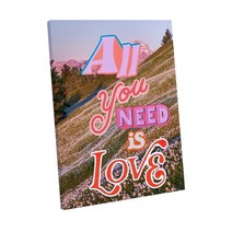 2 팩 슬로건 그림 프레임 매달려 그림으로 빈티지 편지 인쇄 방수 캔버스 밝은 색상 장식 그림, NO1