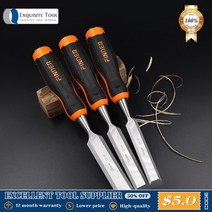 우드카빙 조각칼 조각도 목공끌 접목도 키트 파인더 목공 플랫 치즐 세트 tpr 플라스틱 섬유 핸들 diy 목수 목공 도구 도구 나무 비행기 목공 조각 칼, 51mm
