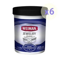 와이만 다이아몬드 백금 금 은 실버 반지 목걸이 팔찌 메탈시계 세척 제 7oz(206ml) 6팩 Weiman Jewelry Cleaner
