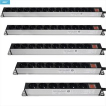현대일렉트릭 2800W 16A 알루미늄 멀티탭 6구 8구 10구 12구 14구 서버탭 사무용 가정용 고용량 멀티 콘센트, 2.5M, 1개