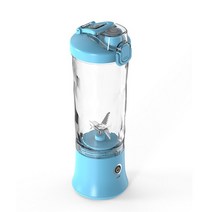 업소용착즙기 대형착즙기 휴대용 과일 전기 주스 컵 가정용 블렌더 600ML 야채 강력한 스포츠 체육관, [02] 파란