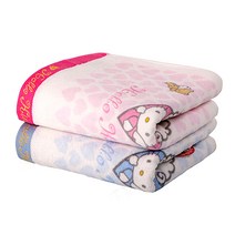 헬로키티 천사나염 5장 105g 시어링 면 20수 타올 수건, 헬로키티 천사나염(혼합)5장