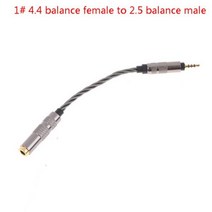 1x 오디오 케이블 2.5 수-4.4 암 밸런스드 실버 도금 코드 2.5mm/4.4mm-3.5mm 어댑터 Hifi MP3 음악 플레, 01 1pc as picture, 01 as pic