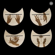 타로책 스프레드천 동양 카드 종류 예쁜 초보 세트 le tarot 나무 트리플 문 스탠드 타로 캔들 디스플레이 홀더 제단 용품 여성 남성 선물 2 개 4 신제품, CHINA, 13