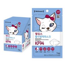 웰킵스 황사방역마스크 KF94 중형, 10개입, 5개, 백색